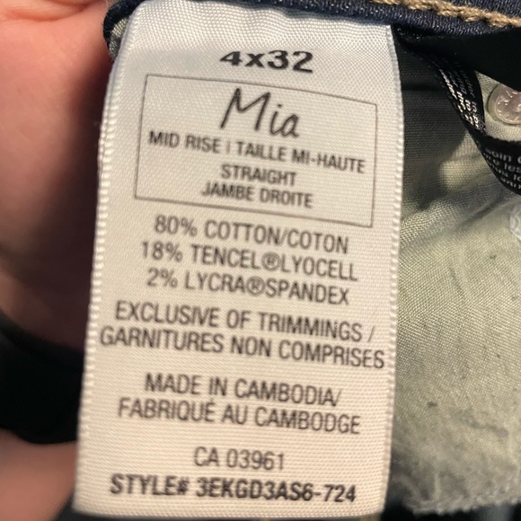 Mia Straight Leg size 4 x 32. - Picture 2 of 2